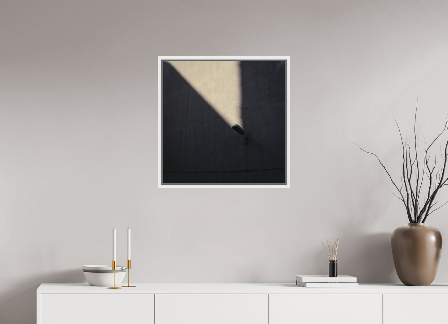 60 x 60 cm, Wooden Frame White 2cm with Shadow Gap on Fuji Crystal Archive Glossy Istanbul Impressions: Borrowed Light