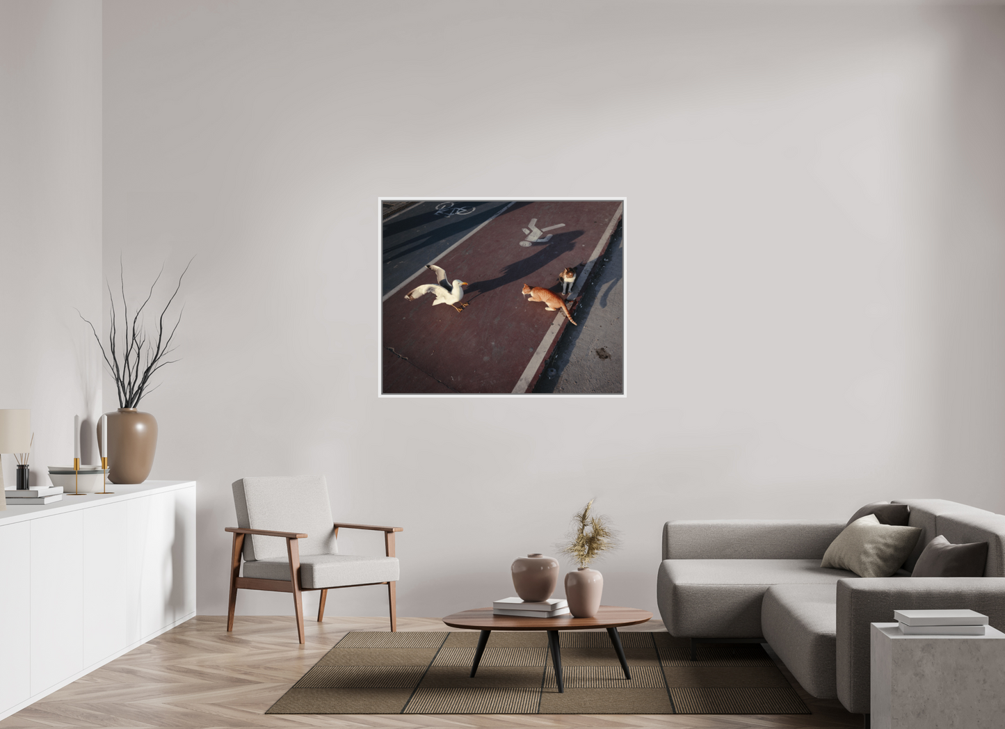 125 x 100 cm, Wooden Frame White 2cm with Shadow Gap on Fuji Crystal Archive Glossy Istanbul Impressions: Local Traffic