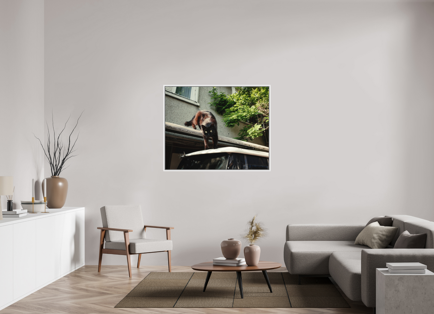 125 x 100 cm, Wooden Frame White 2cm with Shadow Gap on Fuji Crystal Archive Glossy Istanbul Impressions: Curiosity