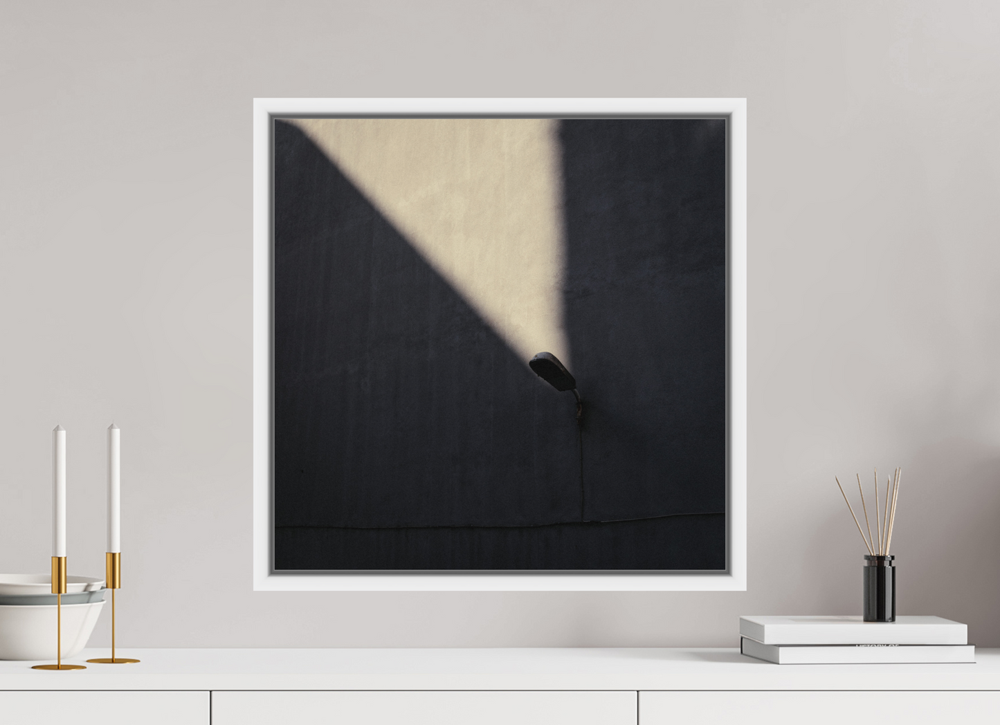 50 x 50 cm, Wooden Frame White 2cm with Shadow Gap on Fuji Crystal Archive Glossy Istanbul Impressions: Borrowed Light