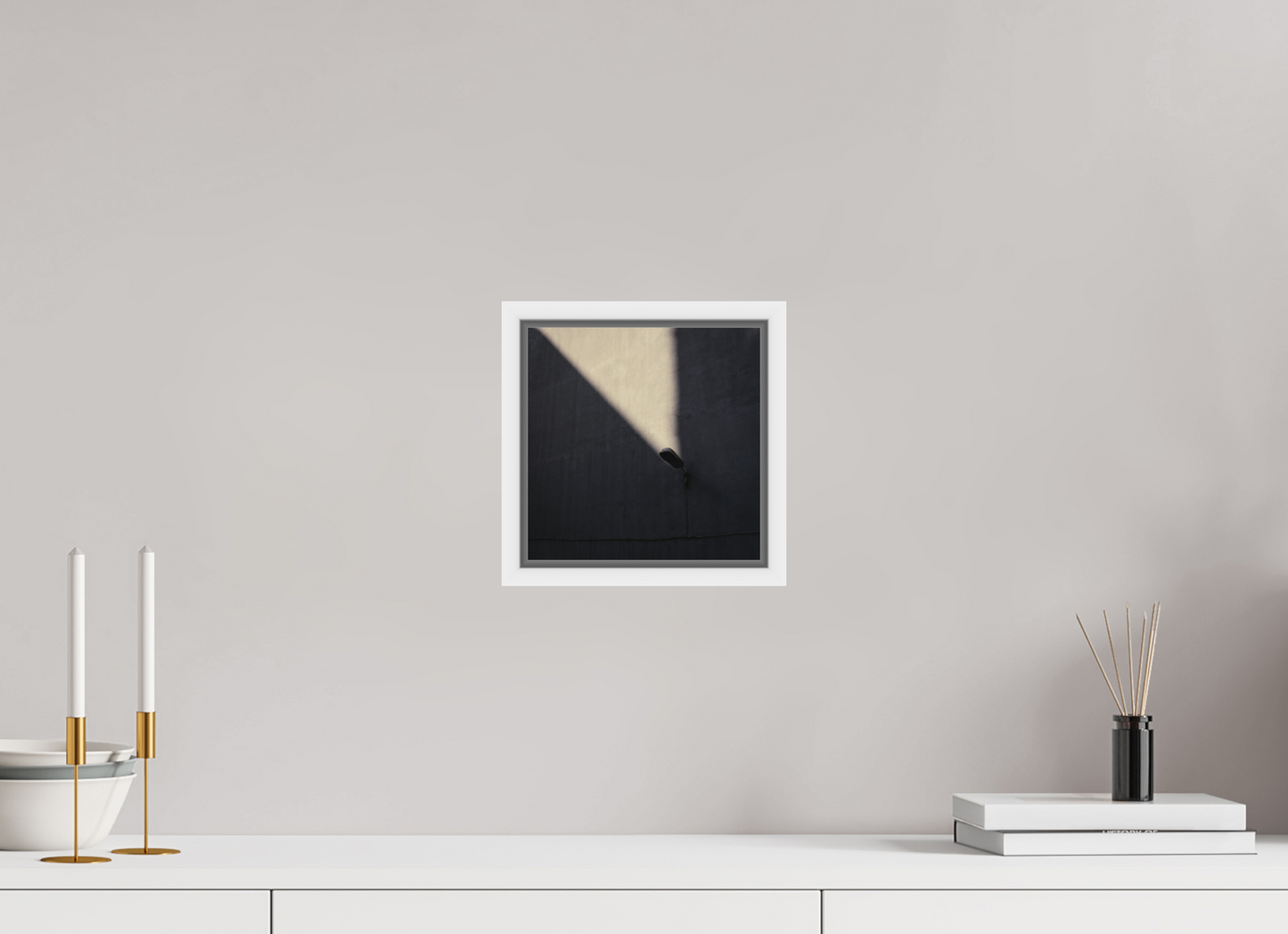 20 x 20 cm, Wooden Frame White 2cm with Shadow Gap on Fuji Crystal Archive Glossy Istanbul Impressions: Borrowed Light