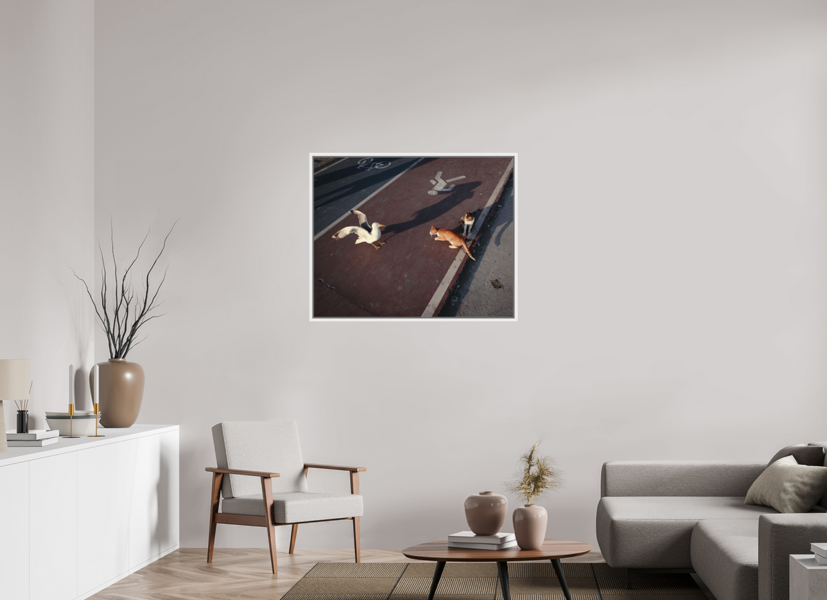 100 x 80 cm, Wooden Frame White 2cm with Shadow Gap on Fuji Crystal Archive Glossy Istanbul Impressions: Local Traffic