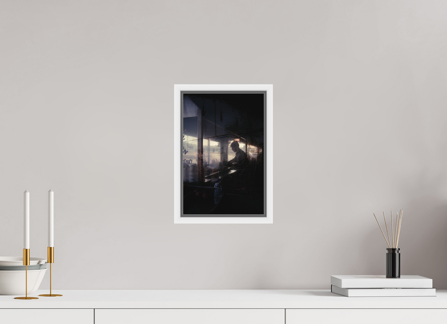 20 x 30 cm, Wooden Frame White 2cm with Shadow Gap on Fuji Crystal Archive Glossy Istanbul Impressions: Prep Work