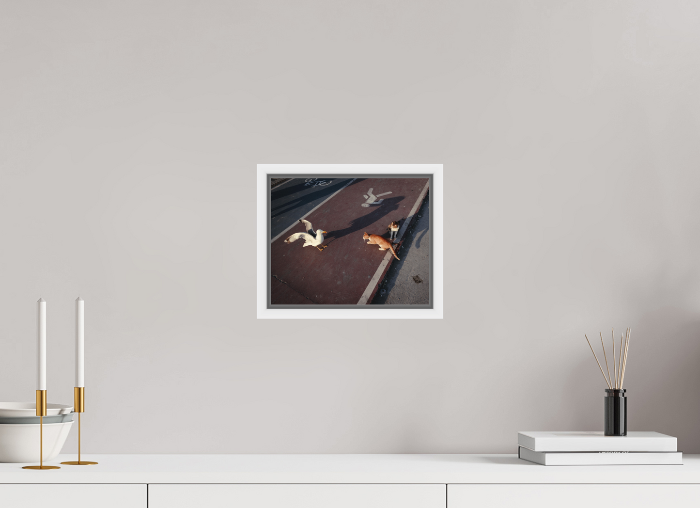 25 x 20 cm, Wooden Frame White 2cm with Shadow Gap on Fuji Crystal Archive Glossy Istanbul Impressions: Local Traffic