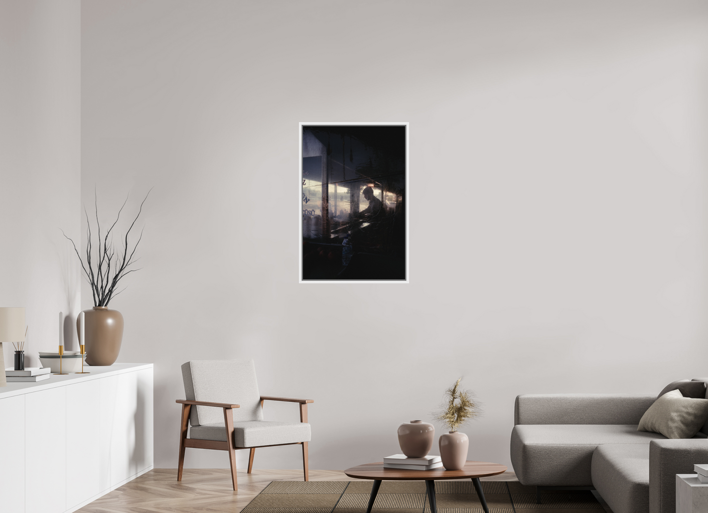 60 x 90 cm, Wooden Frame White 2cm with Shadow Gap on Fuji Crystal Archive Glossy Istanbul Impressions: Prep Work
