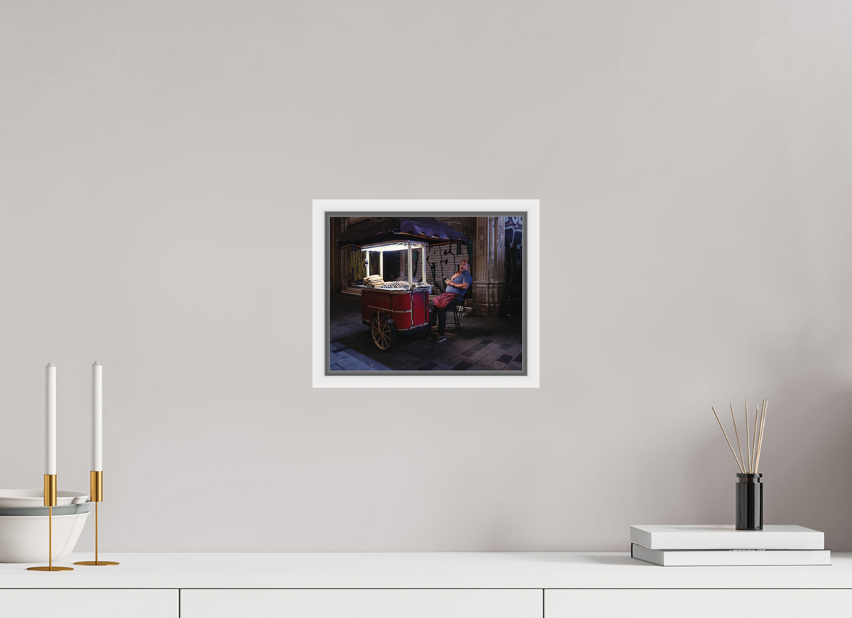 25 x 20 cm, Wooden Frame White 2cm with Shadow Gap on Fuji Crystal Archive Glossy Istanbul Impressions: Corner Office