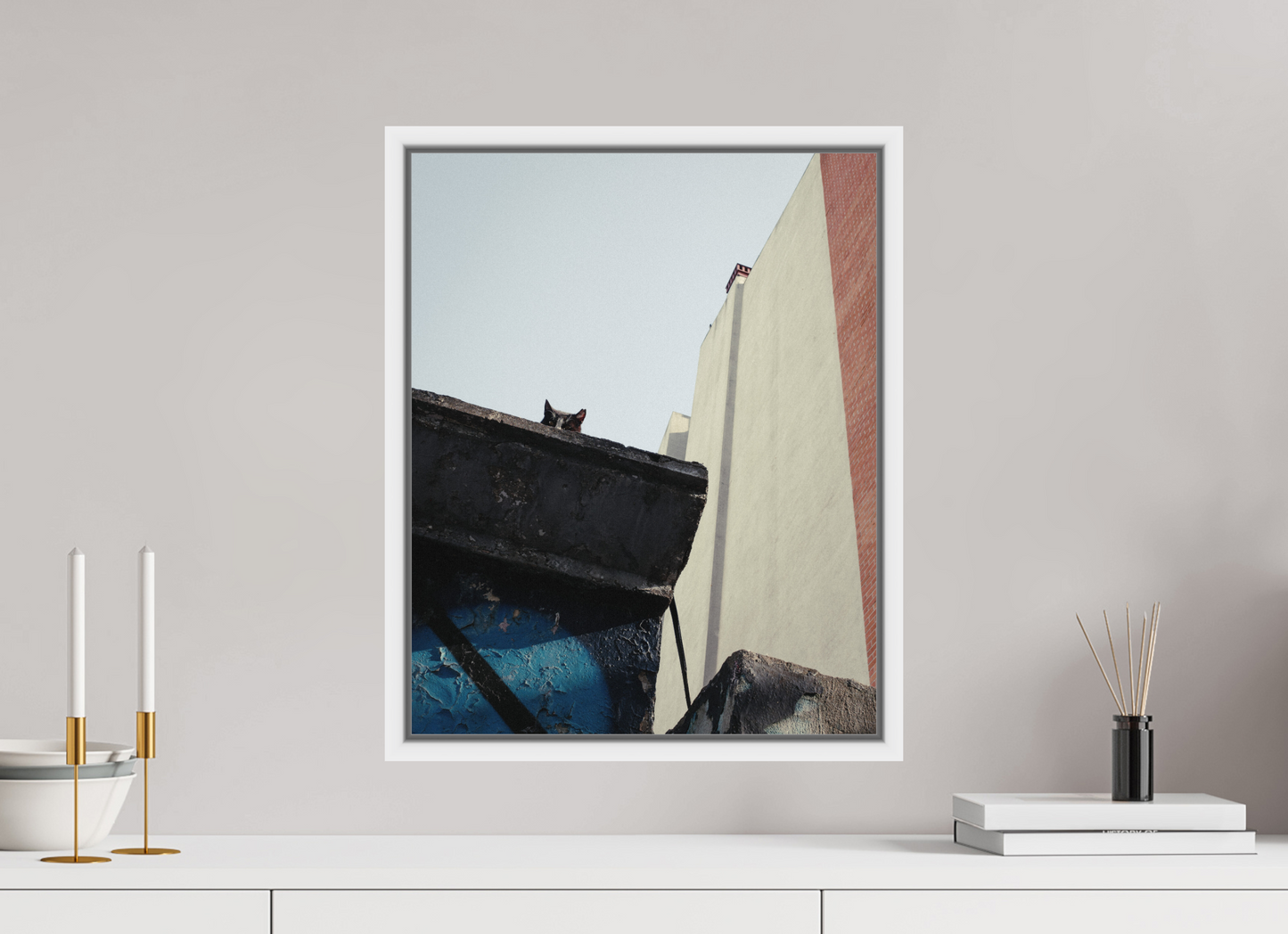 40 x 50 cm, Wooden Frame White 2cm with Shadow Gap on Fuji Crystal Archive Glossy Istanbul Impressions: Just Checking