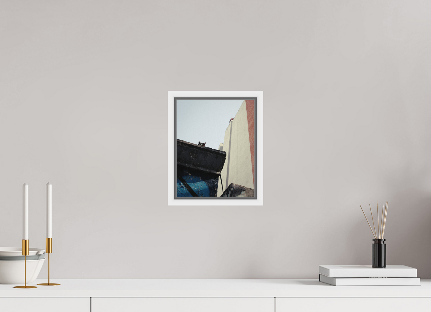 20 x 25 cm, Wooden Frame White 2cm with Shadow Gap on Fuji Crystal Archive Glossy Istanbul Impressions: Just Checking
