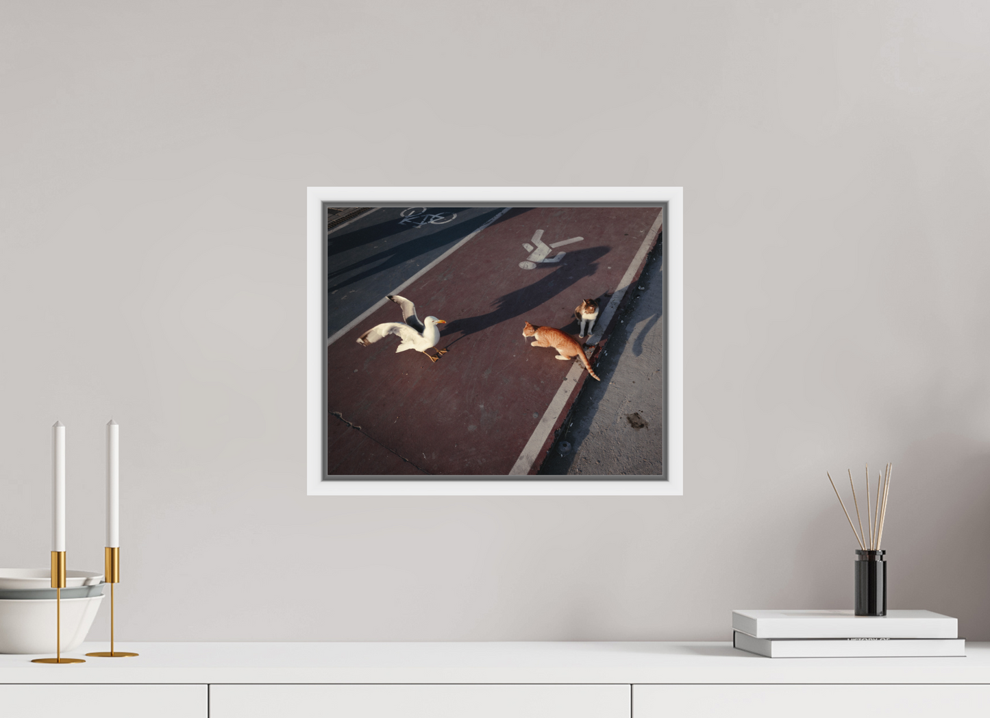 37,5 x 30 cm, Wooden Frame White 2cm with Shadow Gap on Fuji Crystal Archive Glossy Istanbul Impressions: Local Traffic
